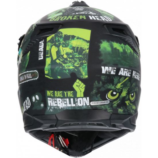 Casco Shiro Mx-504 Resolution Verde