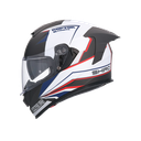 Casco integral SHIRO RAPTOR ULTIMATE Negro Mate Blanco