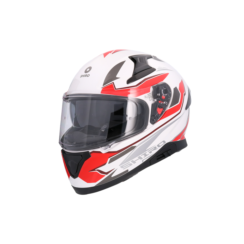 Casco Shiro Katana Sharp Blanco Rojo