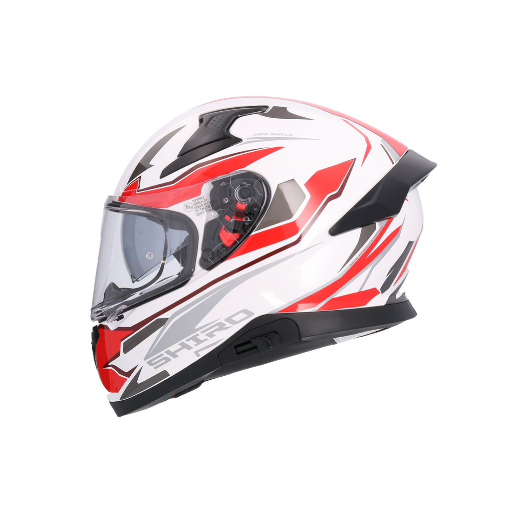 Casco Shiro Katana Sharp Blanco Rojo