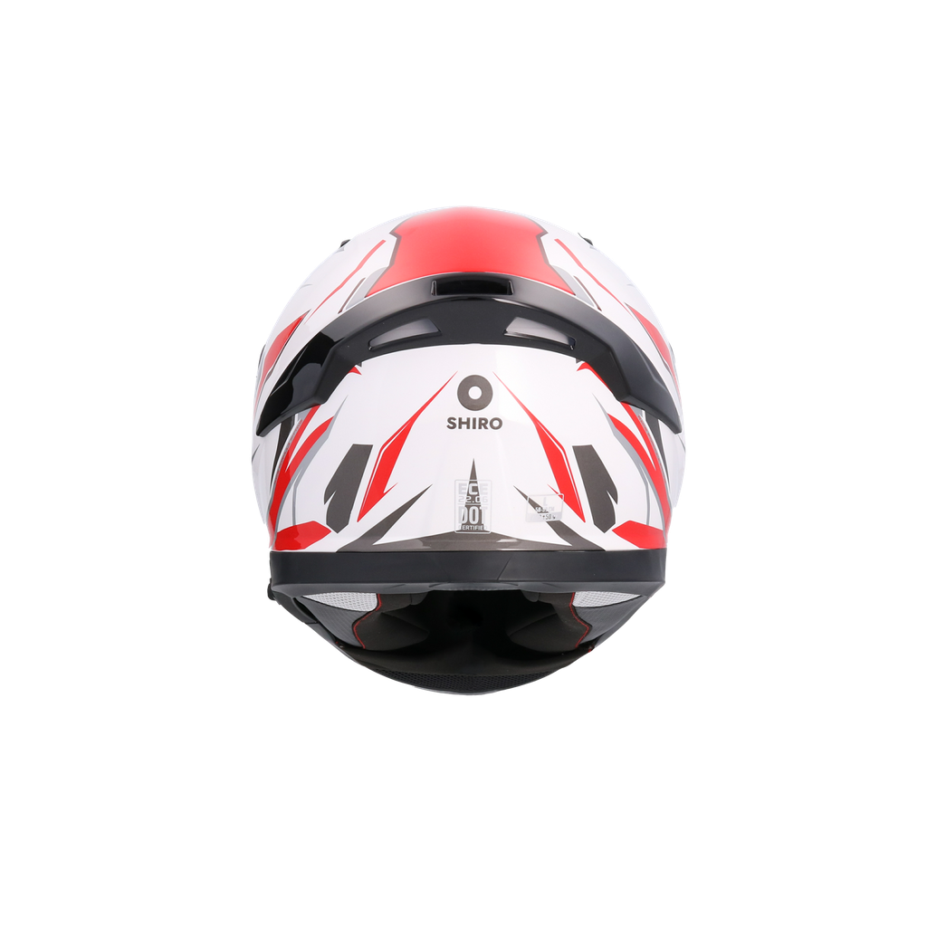 Casco Shiro Katana Sharp Blanco Rojo