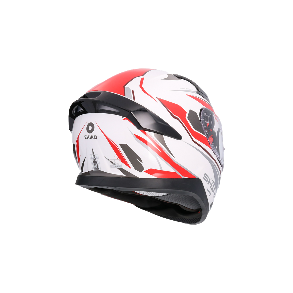 Casco Shiro Katana Sharp Blanco Rojo