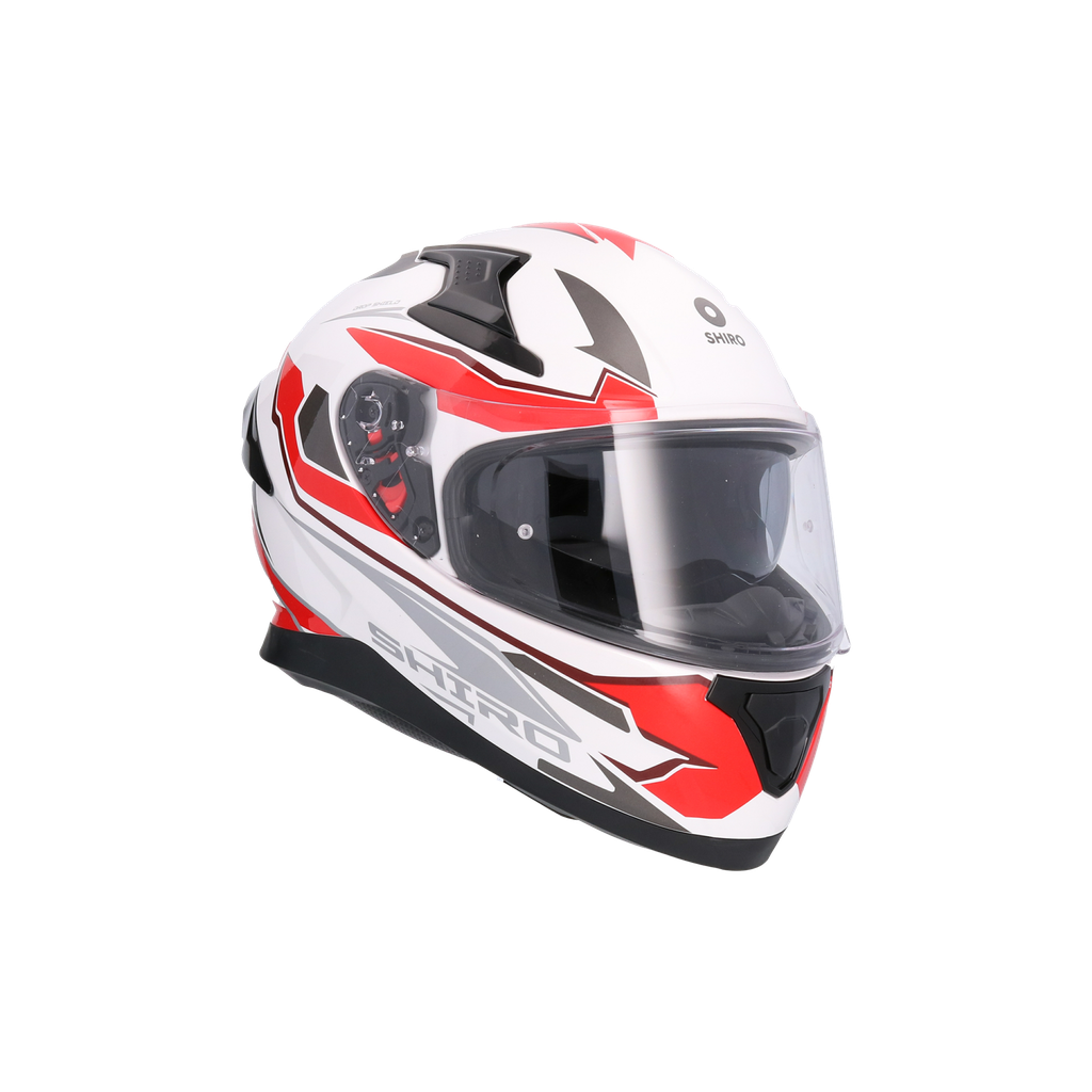 Casco Shiro Katana Sharp Blanco Rojo