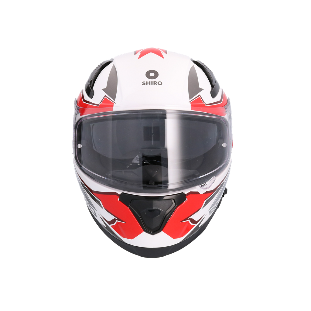 Casco Shiro Katana Sharp Blanco Rojo