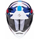 Casco Scorpion ADX 2 Camino Perla Blanco Azul Rojo (Talla L)