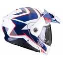 Casco Scorpion ADX 2 Camino Perla Blanco Azul Rojo (Talla L)