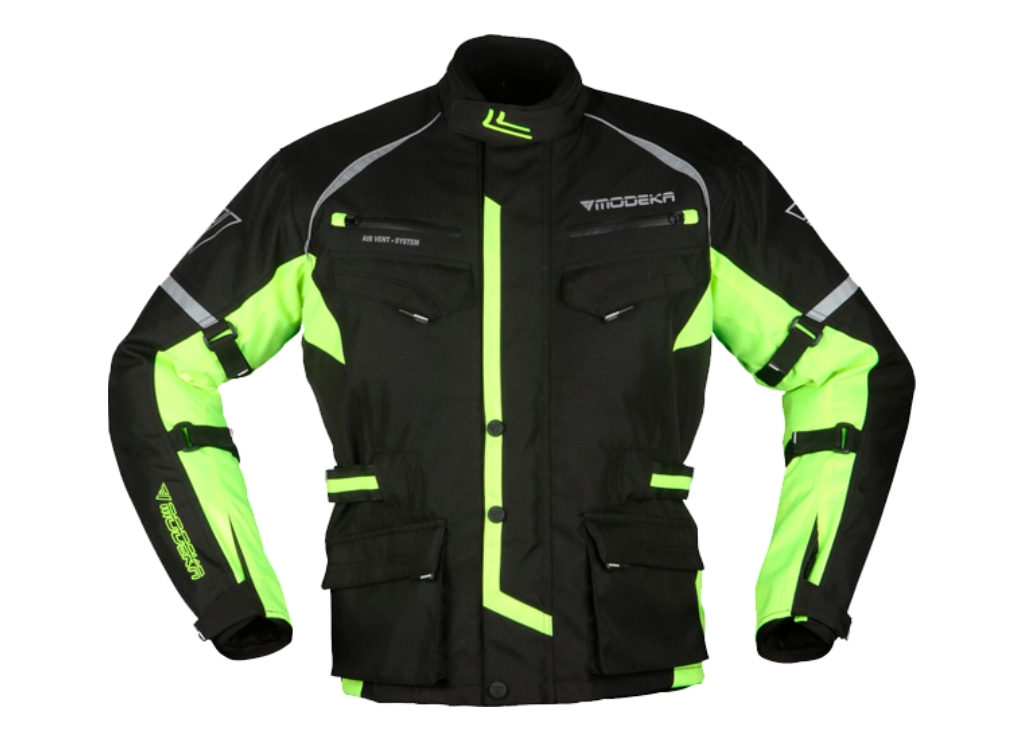 Chaqueta Modeka Tarex Negro Fluor