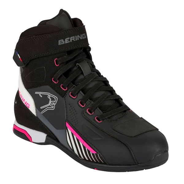 Bota Bering Lady Tiger negro blanco fucsia