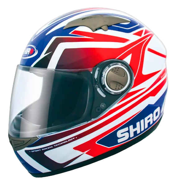 Casco Shiro Sh-338 Azul Rojo