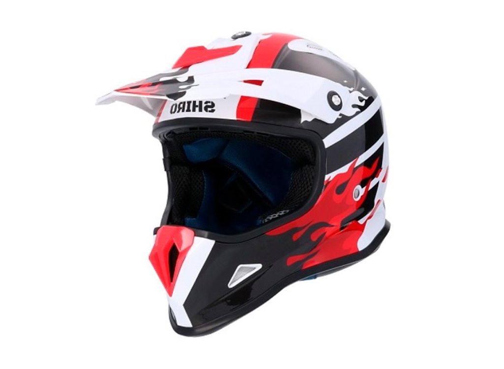 Casco Shiro Shiro Mx-308 Kids Firefly Rojo