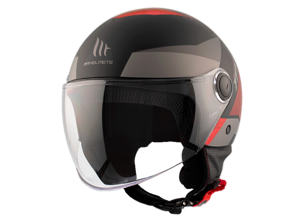 Casco MT Street Poke B5 Rojo (TALLA L)