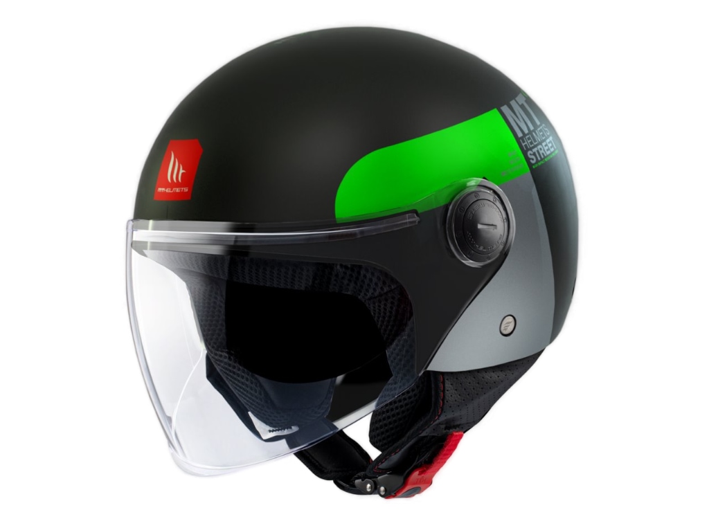 Casco MT STREET INBOARD D6 verde fluor