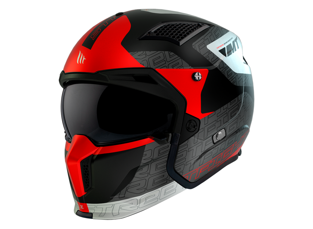 Casco MT Streetfighter  SV S TOTEM B15 Rojo Mate