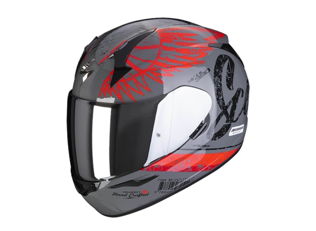 Casco Scorpion Exo 390 Ighost Gris Rojo