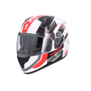 Casco Shiro Sh-667 Trueno Faster Blanco Rojo