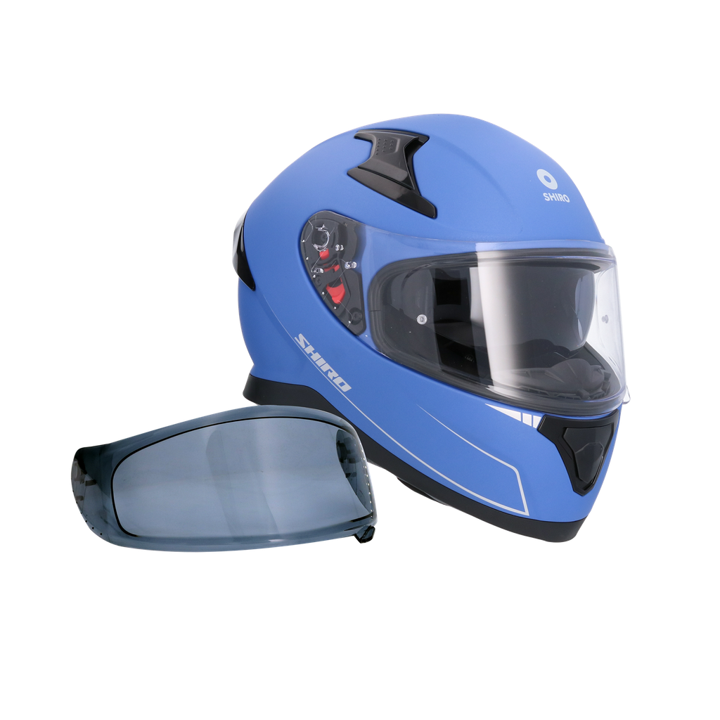 Casco Shiro Katana Solid Azul Mate