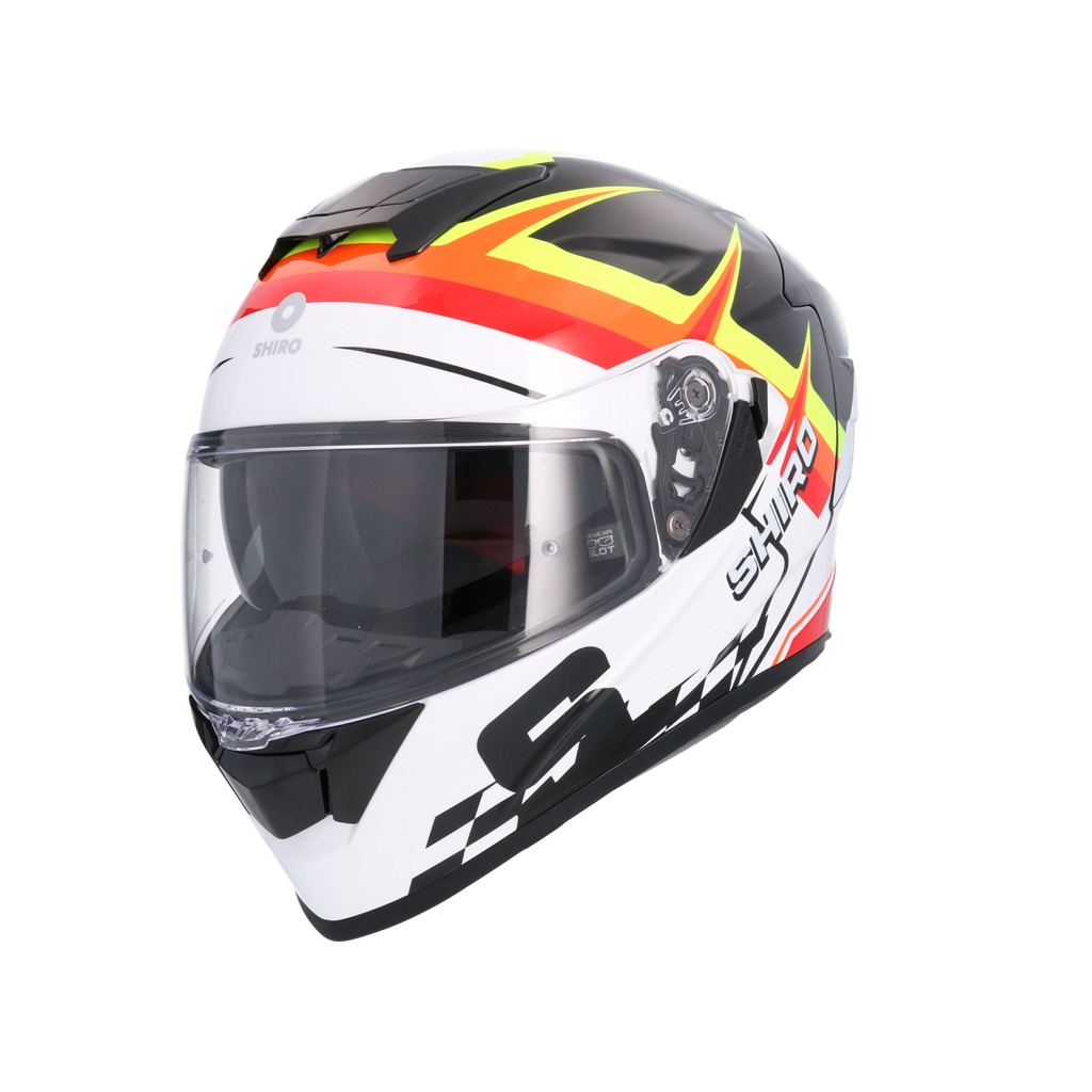 Casco Shiro Raptor Pegasus Blanco Perla