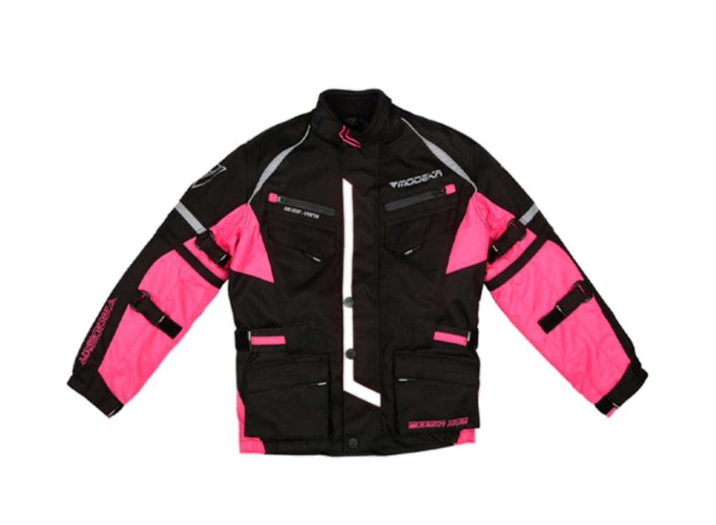 Chaqueta Modeka Tourex II Kids negro rosa