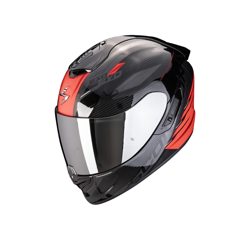Casco Scorpion Exo 1400 Evo II Air Luma Negro Rojo (Talla XL)