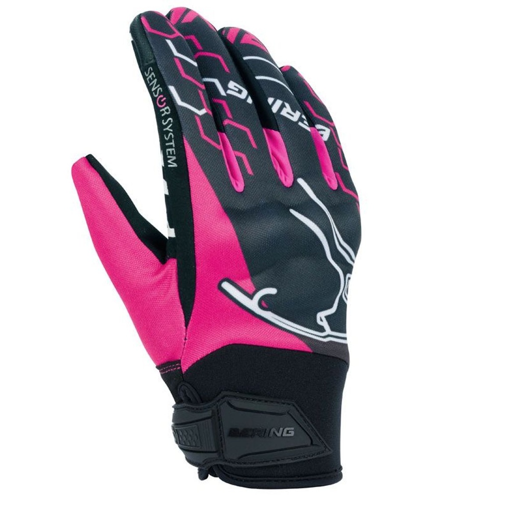 Guante BERING LADY WALSHE negro fuchsia