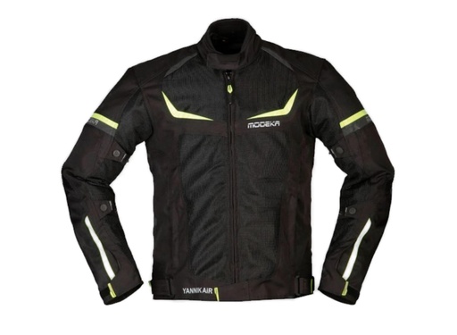 Chaqueta Modeka Yannik Air negro amarillo