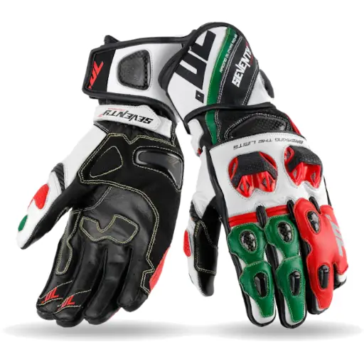 Guante Seventy SD-R12 Negro Rojo Verde