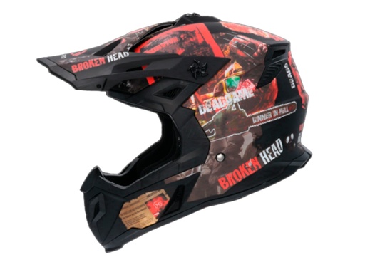 Casco Shiro Mx-504 Resolution Rojo