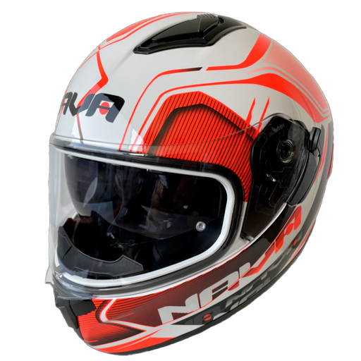 Casco Nava Targo rojo blanco