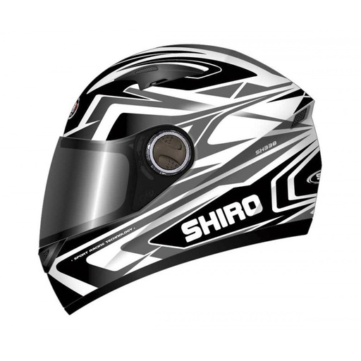 Casco Shiro Sh-338 Blanco Gris Negro