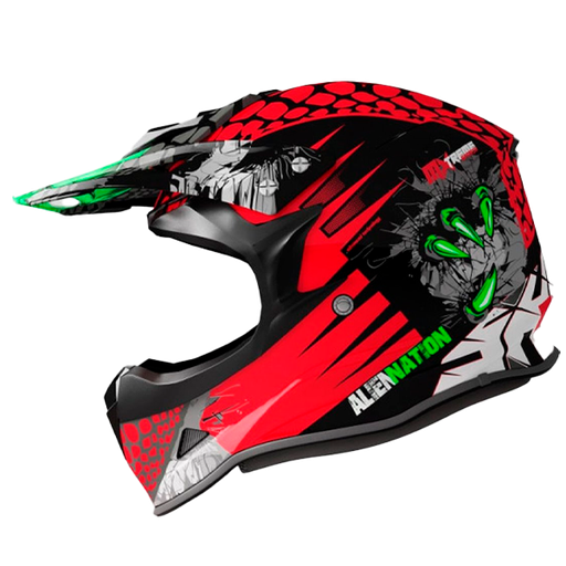 Casco Shiro Mx-307 Alien Nation Rojo