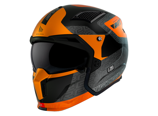 Casco MT Streetfighter  SV S TOTEM B4 Naranja Mate