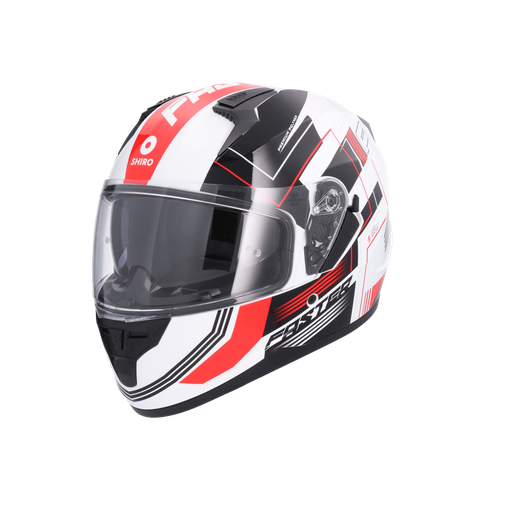 Casco Shiro Sh-667 Trueno Faster Blanco Rojo