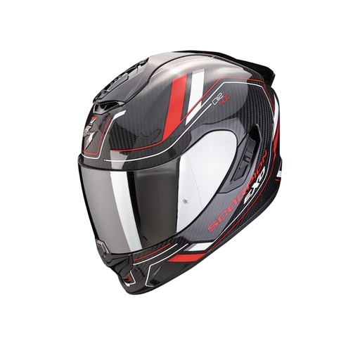 [140-440-101-05] Casco Scorpion Exo 1400 Evo II Carbon Air Mirage Negro Rojo Blanco (Talla L)