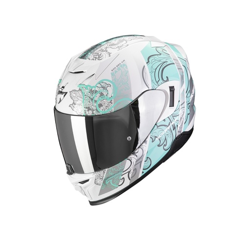 [172-361-270-03] Casco Scorpion Exo 520 Evo Air Fasta Blanco Azul Claro 